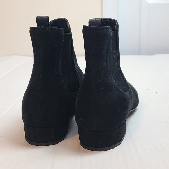 PRADA Black Suede Ankle Chelsea Booties - Picture 6 of 13